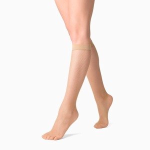 Sieťované podkolienky Feetee nude