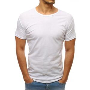 Tričko pre pánov v bielej farbe s okrúhlym výstrihom