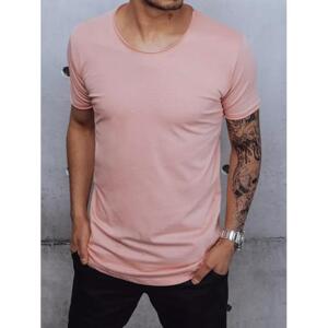 Ružové pánske tričko s krátkym rukávom