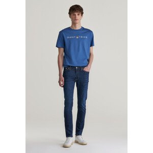 DŽÍNSY GANT EXTRA SLIM ACTIVE RECOVER JEANS DARK BLUE WORN IN