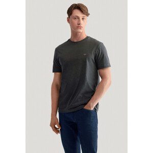 TRIČKO GANT REG SHIELD SS T-SHIRT ANTRACIT MELANGE