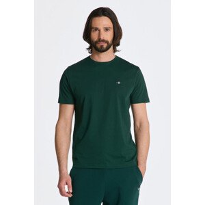 TRIČKO GANT REG SHIELD SS T-SHIRT TARTAN GREEN