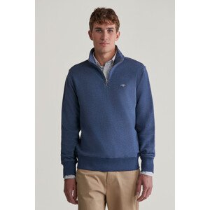 MIKINA GANT REG SHIELD HALF ZIP SWEAT DARK JEANSBLUE MELANGE
