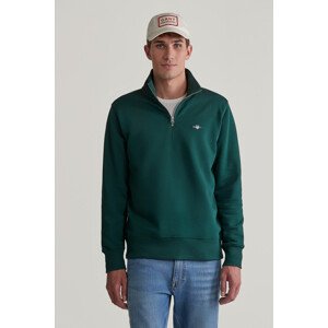 MIKINA GANT REG SHIELD HALF ZIP SWEAT TARTAN GREEN