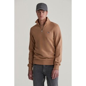 MIKINA GANT REG SHIELD HALF ZIP SWEAT WARM KHAKI