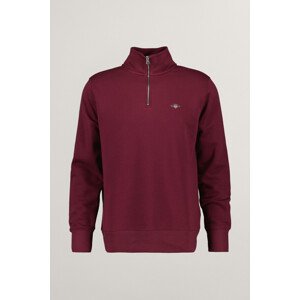 MIKINA GANT REG SHIELD HALF ZIP SWEAT WINE RED