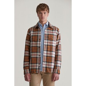 KOŠEĽA GANT HERRINGBONE CHECK OVERSHIRT WARM EARTH