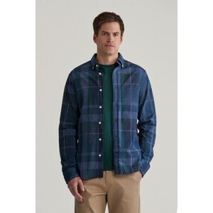 KOŠEĽA GANT REG GMNT DYED CHECK SHIRT DUSTY NAVY