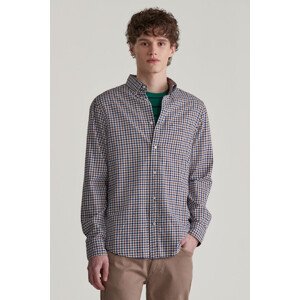 KOŠEĽA GANT REG LIGHT TWILL GINGHAM SHIRT CACAO