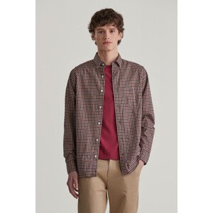 KOŠEĽA GANT REG LIGHT TWILL GINGHAM SHIRT WINE RED