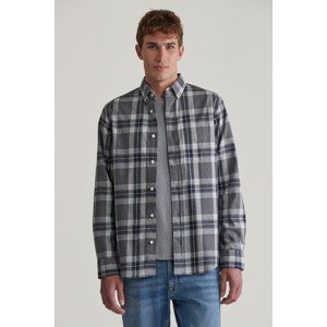 KOŠEĽA GANT REG TARTAN MELANGE CHECK SHIRT DARK GREY MELANGE