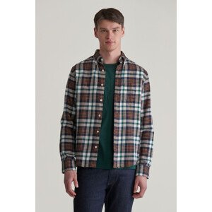 KOŠEĽA GANT REG FLANNEL PLAID SHIRT CACAO