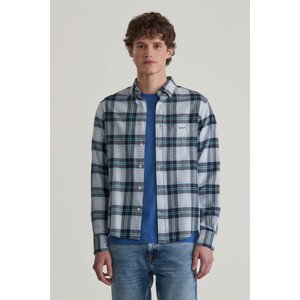 KOŠEĽA GANT REG FLANNEL PLAID SHIRT FRESH BLUE