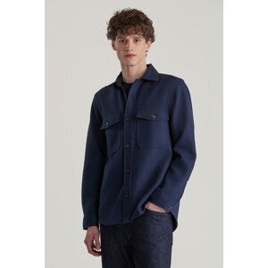 KOŠEĽA GANT WOOL BLEND OVERSHIRT EVENING BLUE