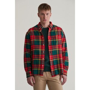 KOŠEĽA GANT REL TWILL TARTAN SHIRT BRIGHT RED