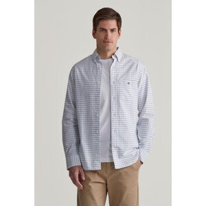 KOŠEĽA GANT REG OXFORD TATTERSALL SHIRT LIGHT BLUE