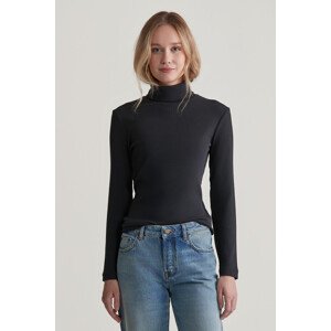 ROLÁK GANT SLIM RIB TURTLENECK BLACK