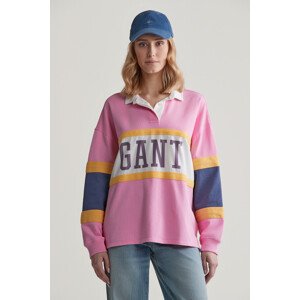 POLOKOŠEĽA GANT COLOR BLOCK RUGGER CANDY PINK