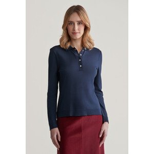 POLOKOŠEĽA GANT REG SEAMLESS LS POLO EVENING BLUE