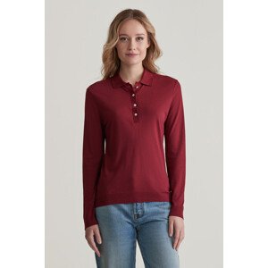 POLOKOŠEĽA GANT REG SEAMLESS LS POLO PLUMPED RED