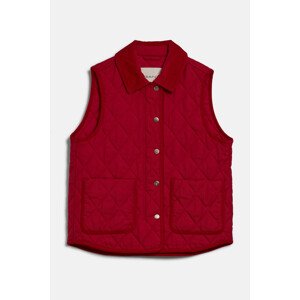 VESTA GANT QUILTED VEST WITH CORD DETAILS RUBY RED