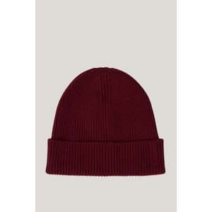 ČAPICA GANT WOOL RIBBED BEANIE PLUMPED RED