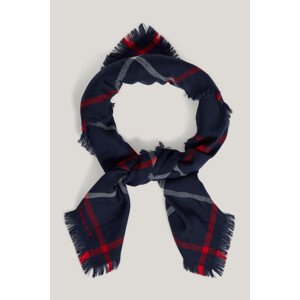 ŠÁL GANT HERRINGBONE CHECKED FOULARD EVENING BLUE