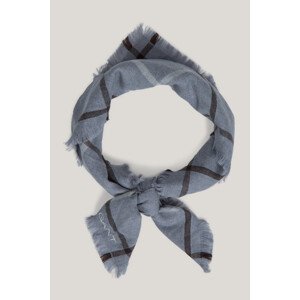 ŠÁL GANT HERRINGBONE CHECKED FOULARD GREY MELANGE