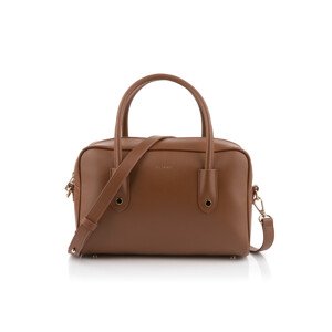 KABELKA GANT ICONIC MEDIUM LEATHER BAG COGNAC BROWN