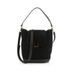 KABELKA GANT BUCKET SUEDE BAG BLACK