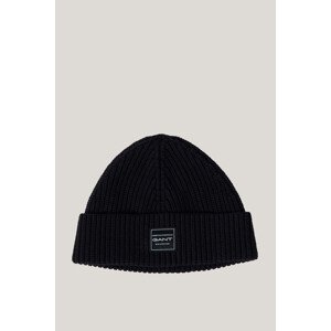 ČAPICA GANT COTTON RIBBED BEANIE BLACK