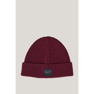 ČAPICA GANT COTTON RIBBED BEANIE WINE RED