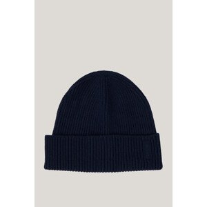 ČAPICA GANT FINE KNITTED WOOL BEANIE EVENING BLUE