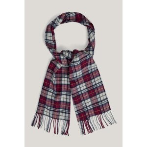 ŠÁL GANT MULTI CHECK SCARF WINE RED