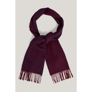 ŠÁL GANT G PATTERN WOVEN SCARF WINE RED