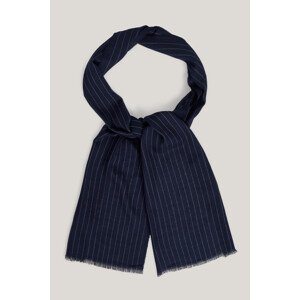 ŠÁL GANT PINSTRIPE LIGHTWEIGHT WOOL FOULARD NAVY