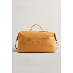 TRAVEL BAG GANT UNISEX. SLOUCHY LEATHER BAG SUGAR ALMOND