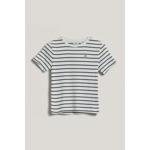 TRIČKO GANT STRIPED SHIELD SLIM T-SHIRT EGGSHELL