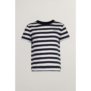 TRIČKO GANT STRIPED SHIELD T-SHIRT EVENING BLUE