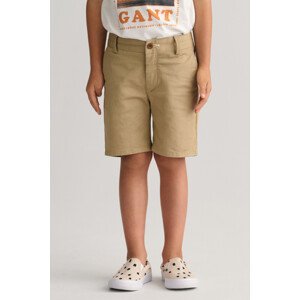ŠORTKY GANT REGULAR CHINO SHORTS DARK KHAKI