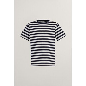 TRIČKO GANT STRIPED SHIELD T-SHIRT EVENING BLUE