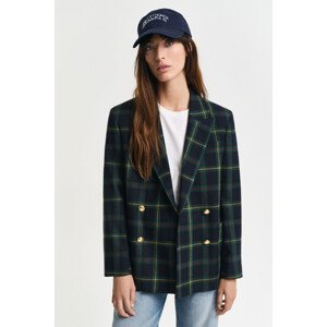 SAKO GANT REG CHECKED SUIT BLAZER EVENING BLUE
