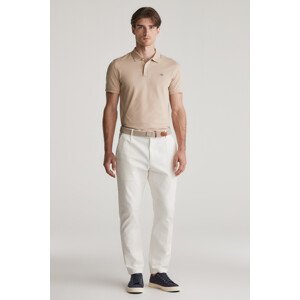 NOHAVICE GANT SLIM TAPERED COTTON TWILL PANTS EGGSHELL