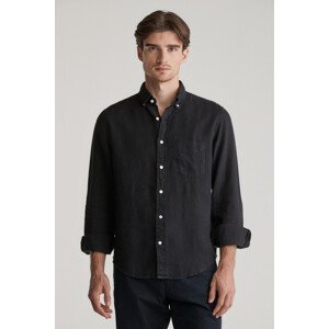 KOŠEĽA GANT REG GMNT DYED LINEN SHIRT BLACK