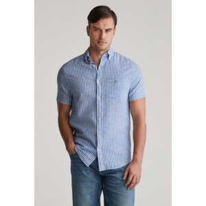 KOŠEĽA GANT REG COTTON LINEN STRIPE SS SHIRT RICH BLUE