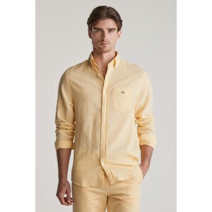 KOŠEĽA GANT REG COTTON LINEN SHIRT BANANA YELLOW