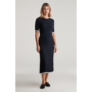 SUKŇA GANT KNITTED VISCOSE SKIRT EVENING BLUE