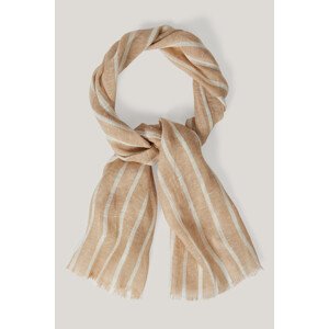 ŠATKA GANT STRIPED LINEN LIGHTWEIGHT SCARF DRY SAND