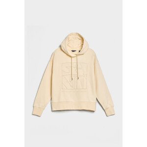 MIKINA GANT D2. TONAL EMB QUADRAT HOODIE biela L