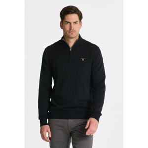 SVETER GANT CLASSIC COTTON HALF ZIP čierna M